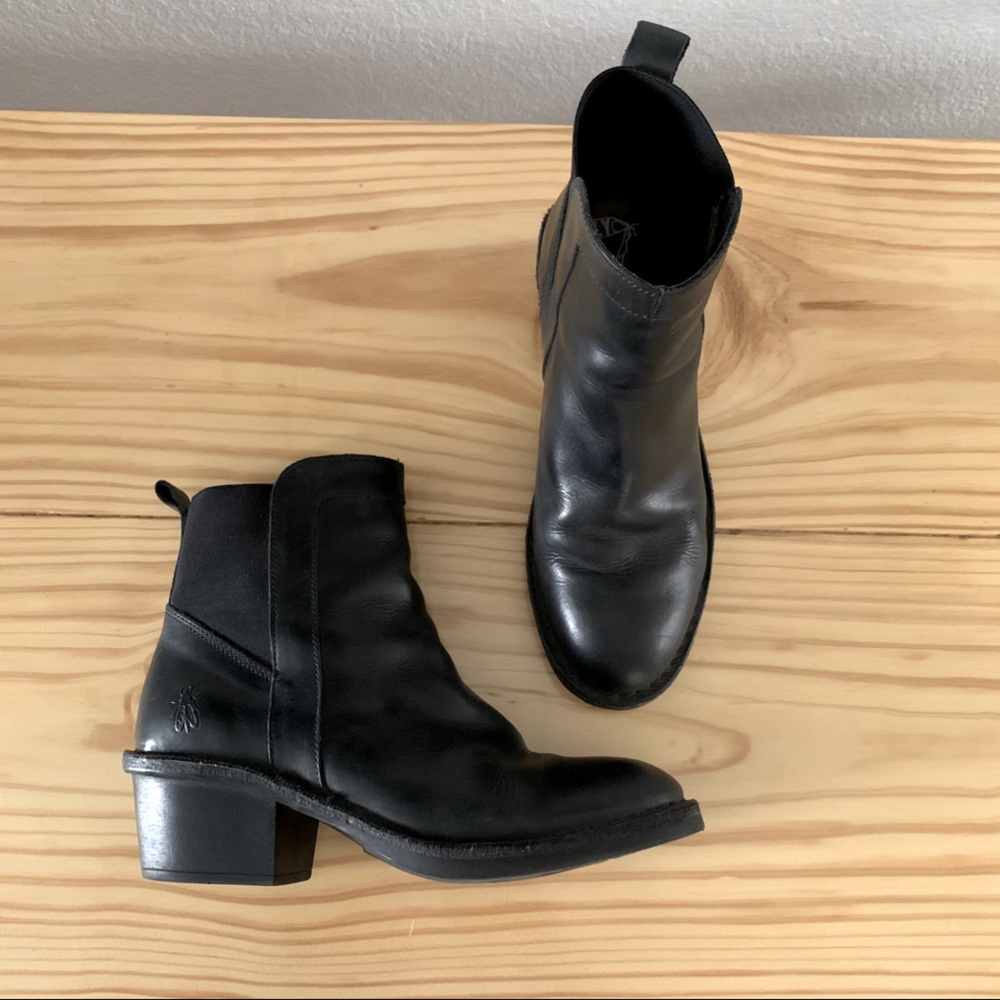 Fly London black ankle boots